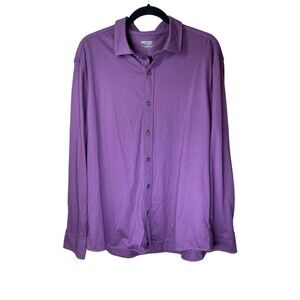 UNTUCKit Luxe Long Sleeve‎ Button Up Sangria Shirt Men's Size XXLarge Casual